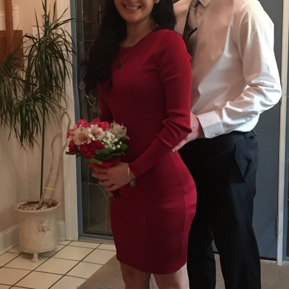 Red Bodycon midi